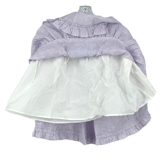 Hill House The Paz Skirt in Lilac Stripe Size XL Linen Cotton - Picture 6 of 9